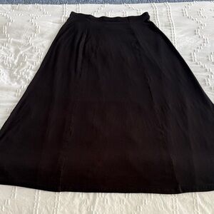 Vintage 80’s Laura Ashley Classic Black Maxi A-Line Skirt Size 10